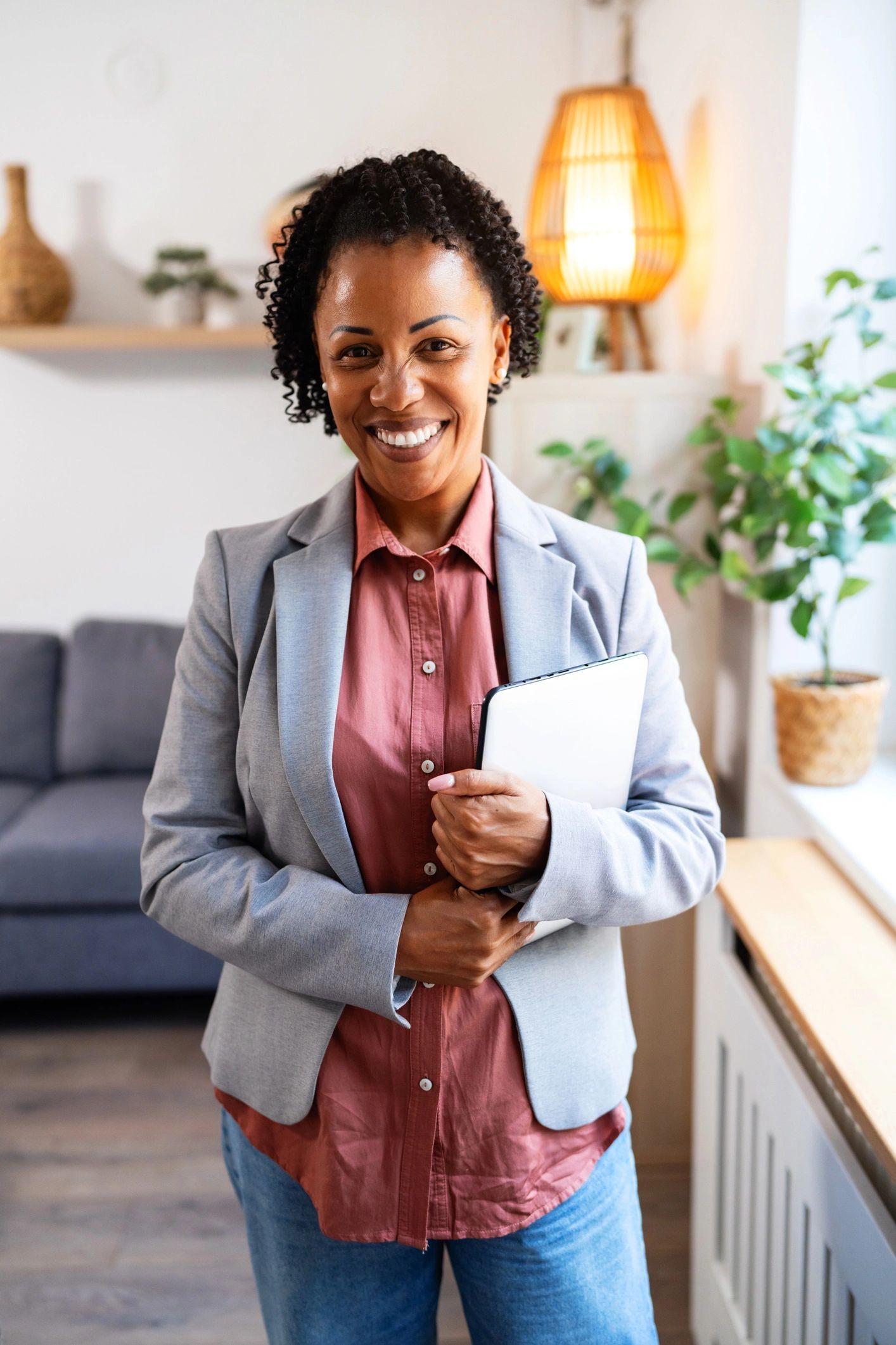 Therapist smiling in office